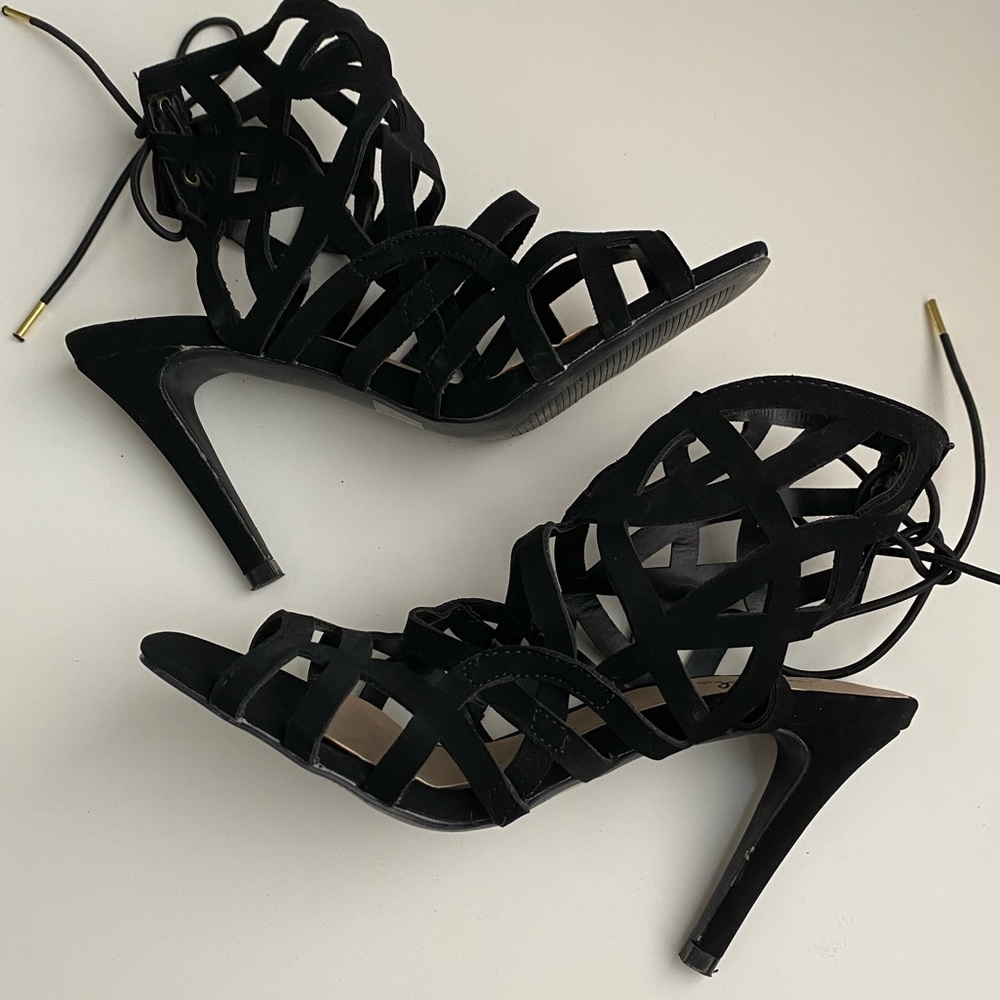 Strappy Heels - Black